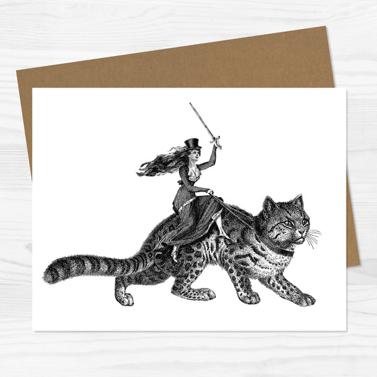 Cat Lady Greeting Card (no text)