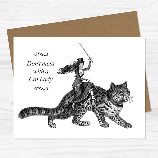Cat Lady Greeting Card