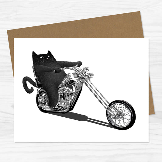 Chopper Cat Greeting Card