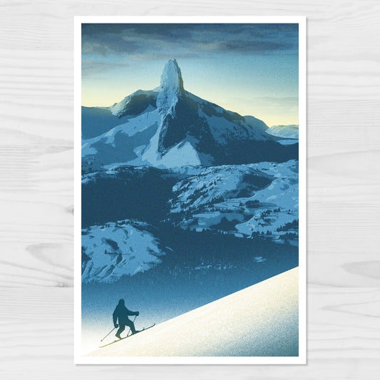 Sasquatch Skiing Whistler Postcard