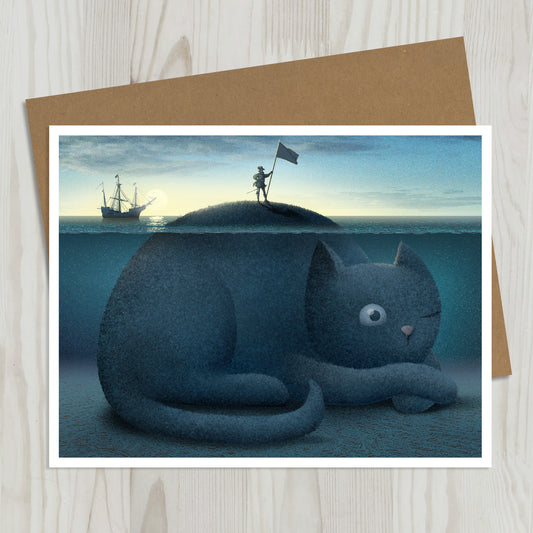 Conquistador and the Cat Greeting Card