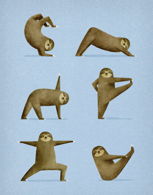 Sloth Yoga Art Print