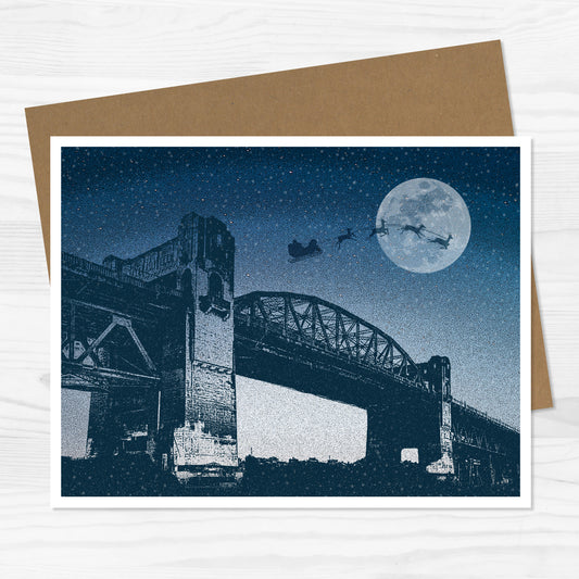 Burrard Bridge Christmas Greeting Card