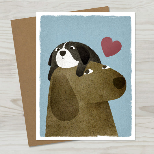 Dog and Pup Love Greeting Card
