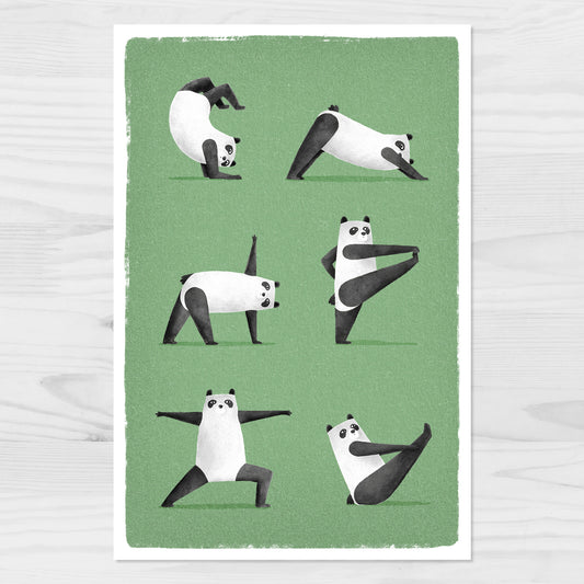 Panda Bear Yoga Postcard