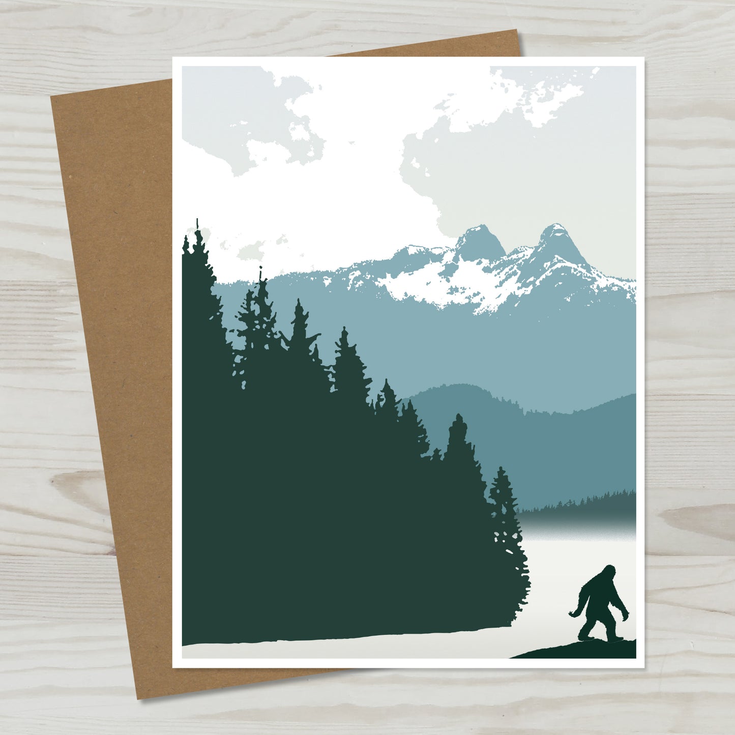 Sasquatch Lions Greeting Card