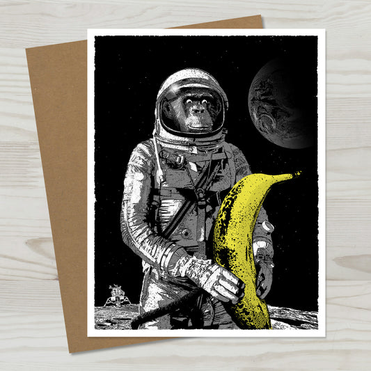 Space Banana Greeting Card